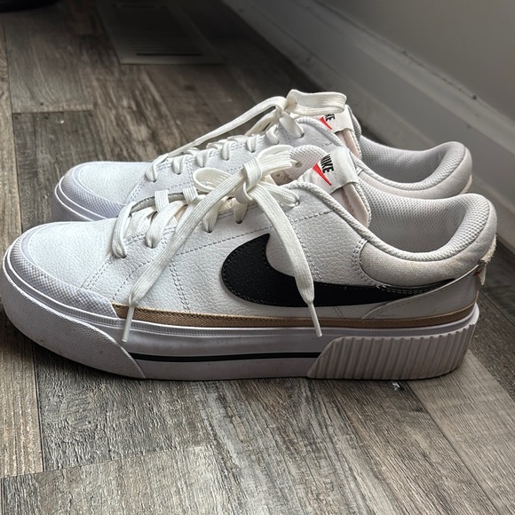 Nike Shoes - Nike White and Black Low-Top Sneakers